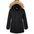 thumbnail image 1 of Soularge Women's Plus Size Winter Coat Warm Puffer Jacket Windproof Hooded Winter Jacket Black 3X, 1 of 8