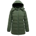 thumbnail image 1 of Soularge Women's Plus Size Winter Coat Warm Puffer Jacket with Hood Winter Puffer Coat Green 3X, 1 of 7