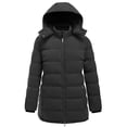 thumbnail image 1 of Soularge Women's Plus Size Winter Jacket Insulated Puffer Coat Warm Winter Coat with Hood Black 2X, 1 of 12