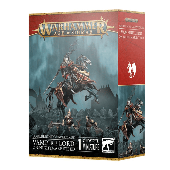 Warhammer Age of Sigmar - Soulblight Gravelords Vampire Lord on Nightmare Steed