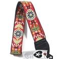 thumbnail image 1 of Souldier Guitar Strap (soldier) Daisy Red Black Handmade - Fabric, 1 of 3