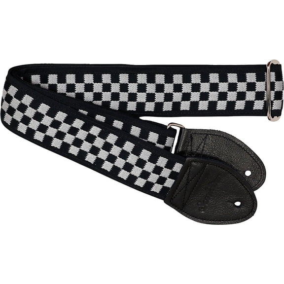 Souldier Raceway Checker Guitar Strap Black 2 in.