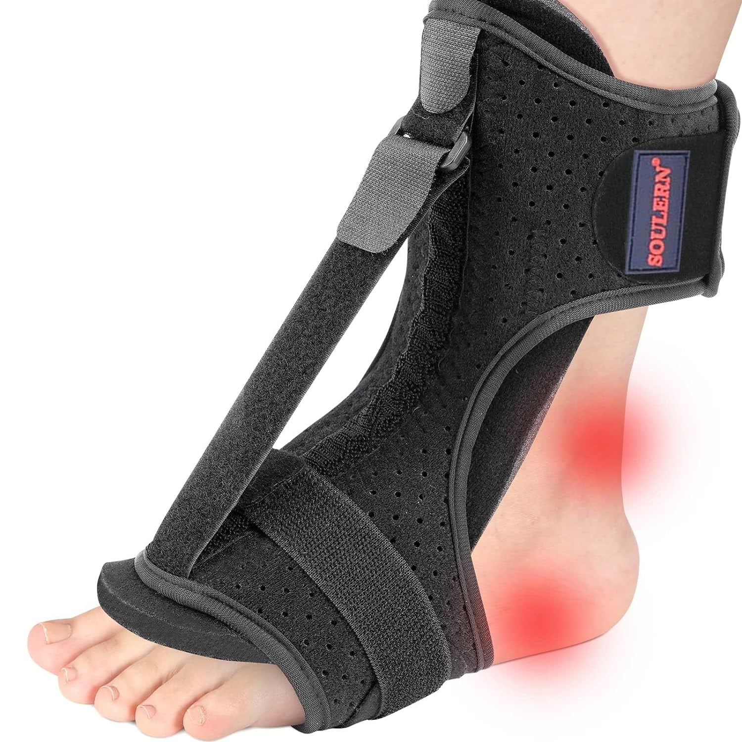 Soulern Plantar Fasciitis Night Splint Drop Foot Orthotic Brace,Improved  Dorsal for Effective Relief from Plantar Fasciitis, Achilles Tendonitis,  Ankle Pain 