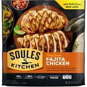 Soules Kitchen Chicken Breast Fajita Strips, Frozen, Fully Cooked, 16 oz, 18g Protein per Serving