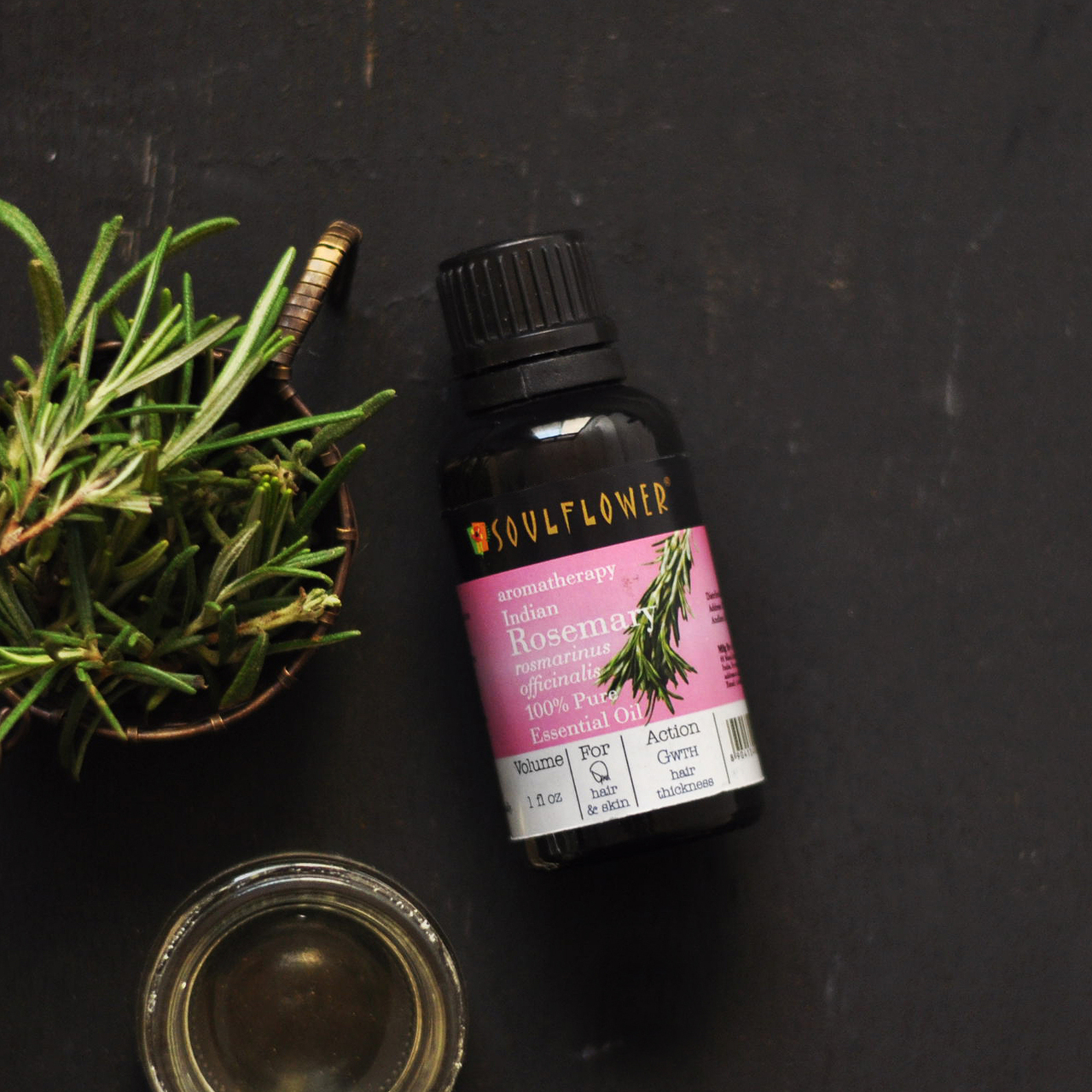 Soulflower Rosemary Essential Oil 100 Pure & Natural Undiluted Oil