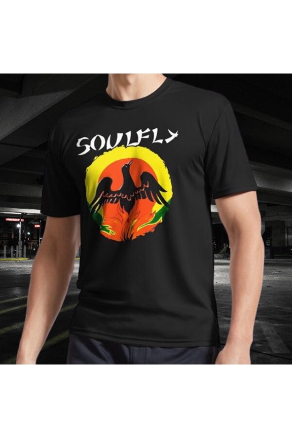 Soulfly Logo Active T-Shirt Funny Size Mode American T-shirt