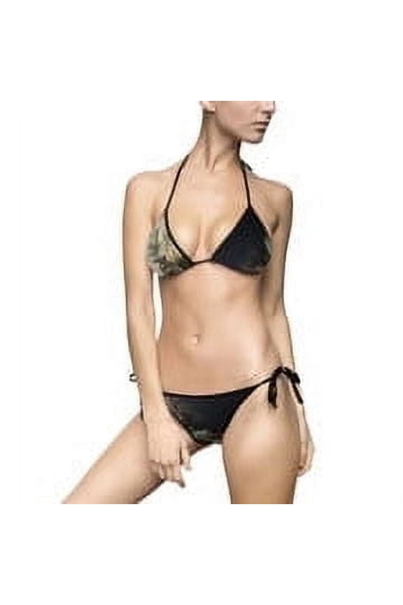 Soulful Bikini Swimsuit,Black, Women's Large