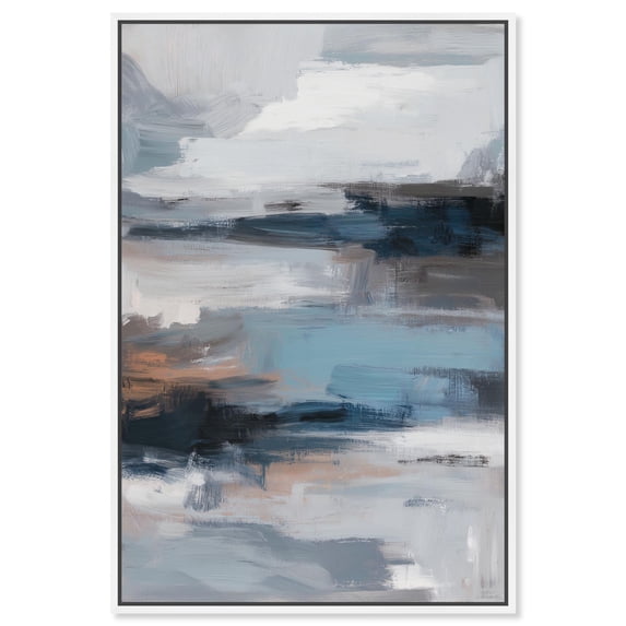 Soulful Mist II Canvas Print Modern Wall Decor by Art Remedy, White Frame, 16 x 24