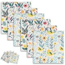 Soulgenix Swedish Dishcloths 6 Pack, Reusable Kitchen Dishcloths, Sponge Paper Towels, Absorbent Cellulose Cloths for Cleaning, Vintage Floral, 7 x 8 inch