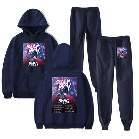 Soulja Boy The Swag Tour 2025 Merch Hoodie and SWEATPANTS set pop print Unisex Casual Street Clothing