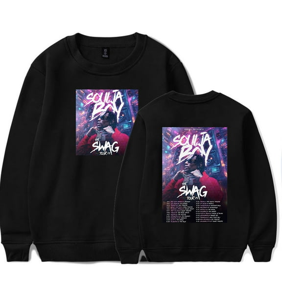 Soulja Boy The Swag Tour 2025 crew neck sweatshirt Merch Long sleeve Fashion Casual Hooded Sweatshirts