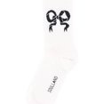 thumbnail image 1 of Soulland Womens Ribbon Midweight Socks, White, One Size, 1 of 1