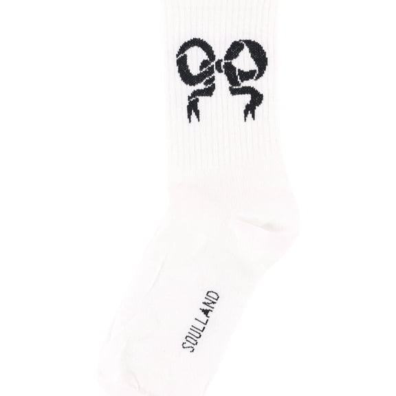 Soulland Womens Ribbon Midweight Socks, White, One Size