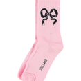thumbnail image 1 of Soulland Womens Ribbon Tennis Midweight Socks, Pink, One Size, 1 of 1