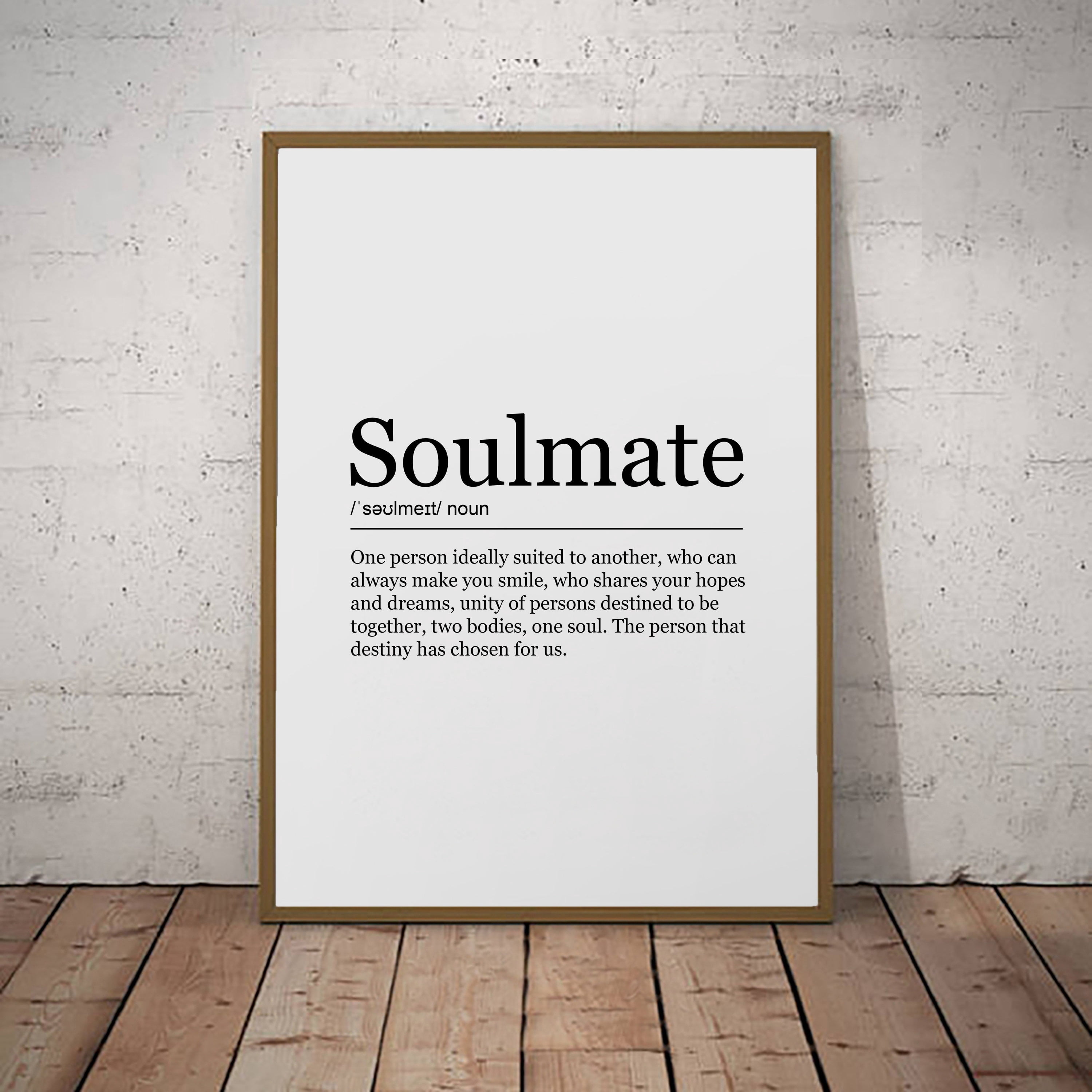 Extended Definiton Soulmate Definition Minimalist Best Friend Girlfriend Boyfriend Wife ...