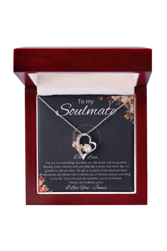 Soulmate Gift Necklace For Her, Personalized Gift Necklace, Gift For Wife, Girlfriend, Soulmate, Valentines Day Gift Necklace, Gift For Her