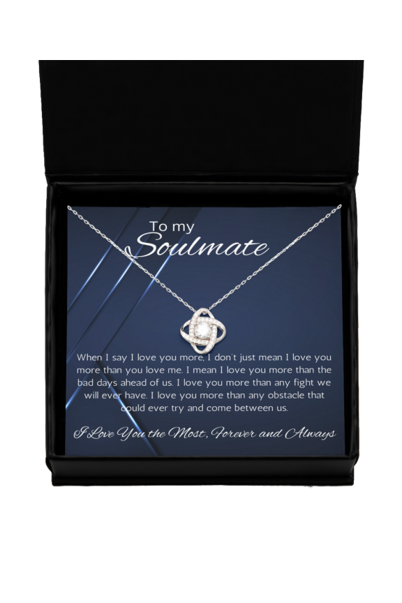 Soulmate Gift Necklace, Love Knot Necklace For Wife, Jewelry For Future Wife, Necklace For Lover, Girlfriend, Birthday, Anniversary Gift
