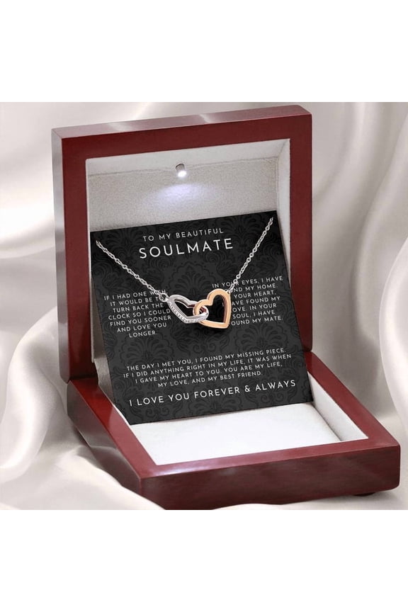 Soulmate Interlocking Hearts Neckalce Luxury Box