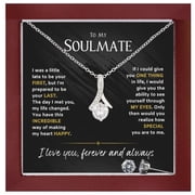 To My Soulmate Necklace For Women, Soul Mate Jewelry For Women, Future Wife, To My Wife Necklace From Husband, Girlfriend #21, White Alluring Necklace