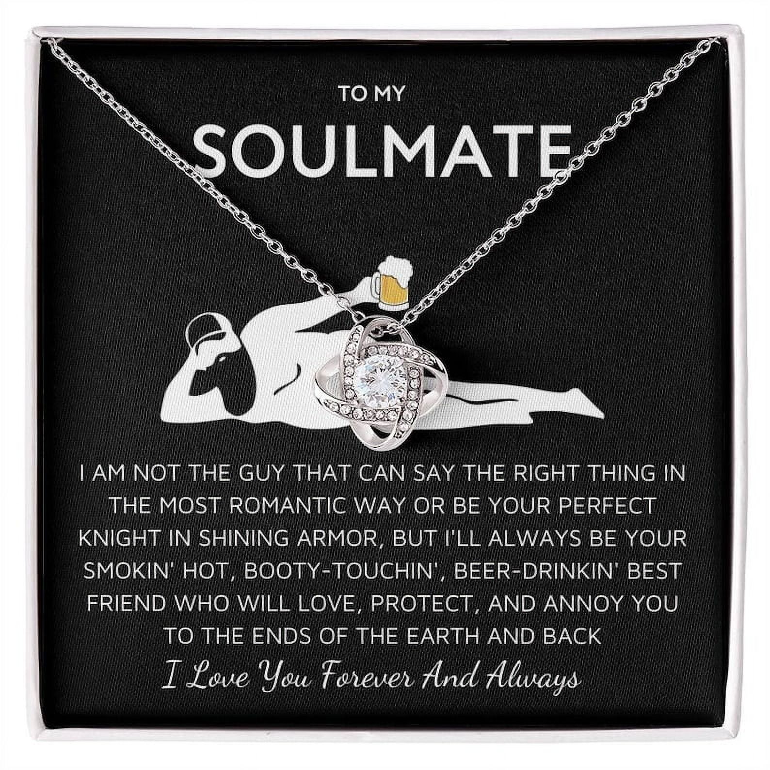 Pendant Necklace On Funny Message Card To Soulmate Sexy Husband Rare - Ruby Peac