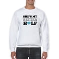 thumbnail image 1 of Soulmate Quote Sweatshirt Men -GoatDeals Designs, Male Medium, 1 of 4