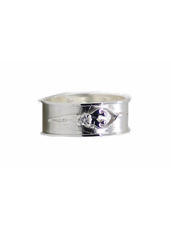 925 Sterling Silver Unisex Soulmate Ring, Gift for Him, Clear Cubic Zirconia Stone, Size 10