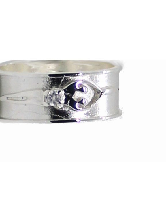 925 Sterling Silver Unisex Soulmate Ring, Gift for Him, Clear Cubic Zirconia Stone, Size 12