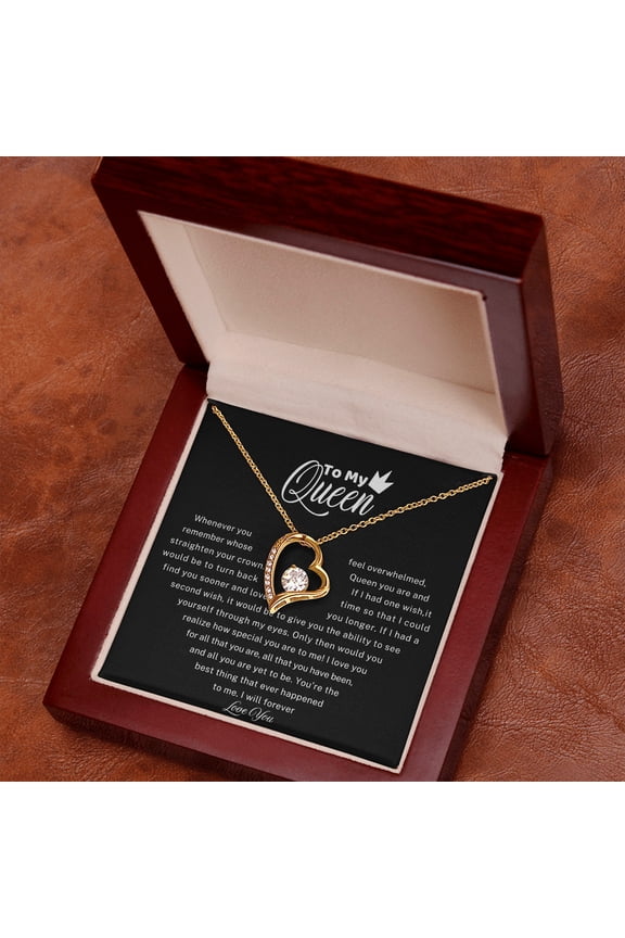 To My Soulmate Wife For Fiance Girlfriend Necklace, A Meaningful Necklace Perfect For Anniversaries, Birthdays, Valentine V7839, White Forever Love Necklace