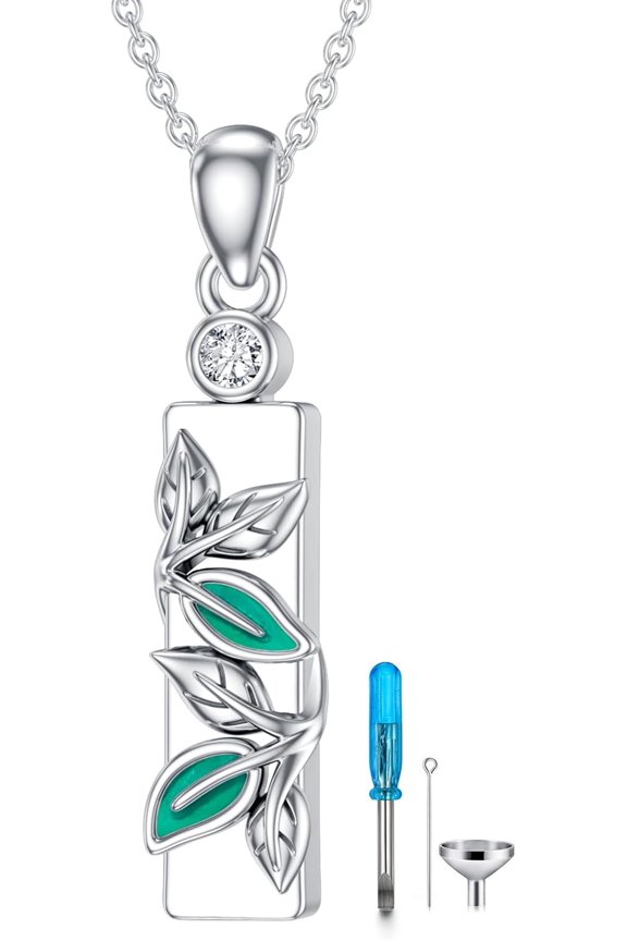 925 Sterling Silver Urn Necklace,Cremation Jewelry for Ashes Urn Necklace to Put Ashes In Memorial Pendant Urn Necklaces for Ashes Necklace for Women Men-1