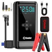 Soulor 5000A Jump Starter with Air Compressor,Portable 12V Jump Box with 160PSI Tire Inflator, Jumper Cables and LED Light