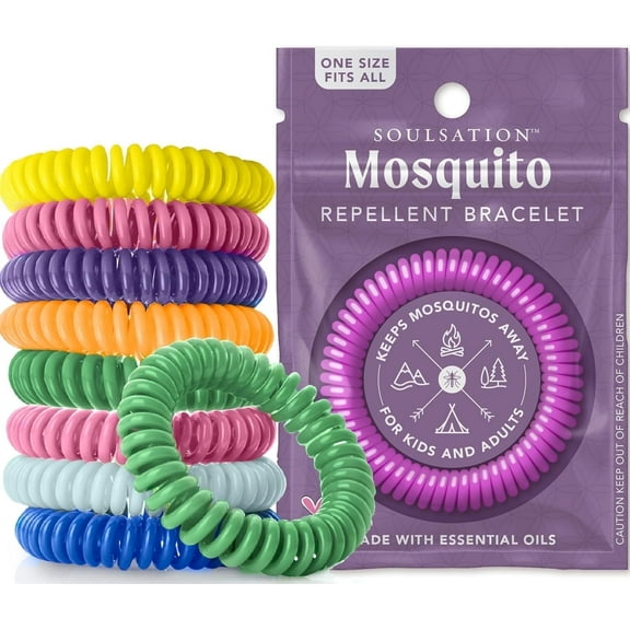 Soulsation Mosquito Repellent Bracelet, 25 Bracelets for Kids & Adults