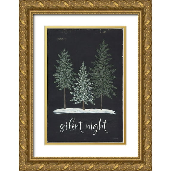 Soulspeak And Sawdust 23x32 Gold Ornate Wood Framed with Double Matting Museum Art Print Titled - Silent Night