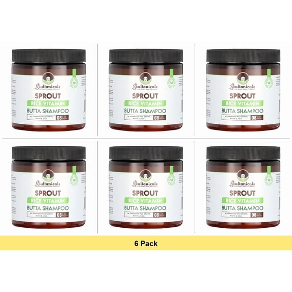Soultanicals Sprout-Rice Vitamin Butta Shampoo, 8 oz. - 6 Pack Bundle