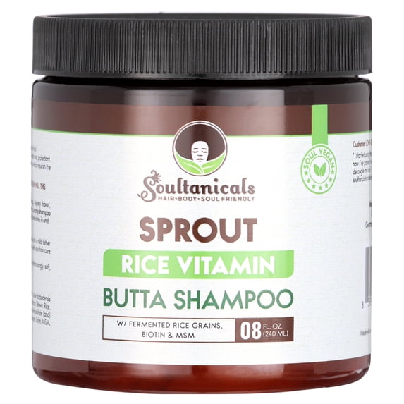 Soultanicals Sprout-Rice Vitamin Butta Shampoo, 8 oz., Damaged, Cleansing