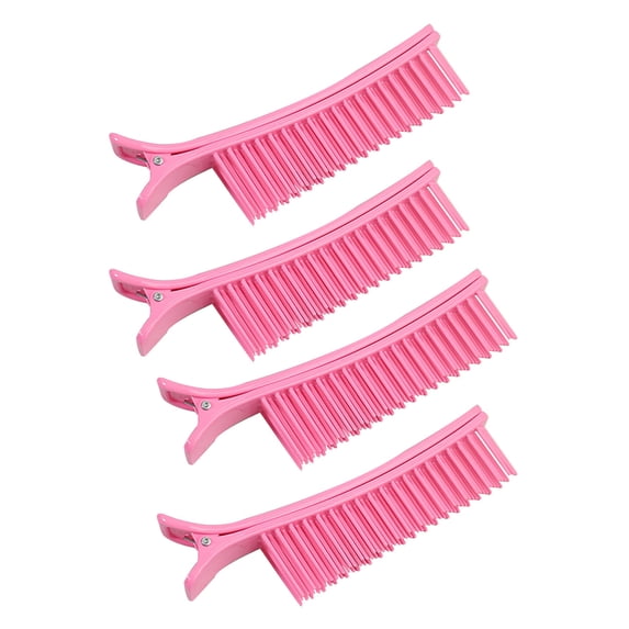 Soumake 4Pcs Hair Styling Sectioning Clip Professional Non-Slip No-Trace Hair Parting Comb Duck Billed Hair Clip Home Salon Women Hair Cutting Clip