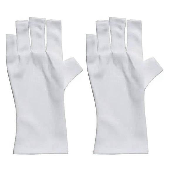 Soumake 1/2 Pairs Cotton Moisturizing Gloves for Dry Hands Fingerless Soothing Hydrating Touchscreen Gloves for Spa Men Women