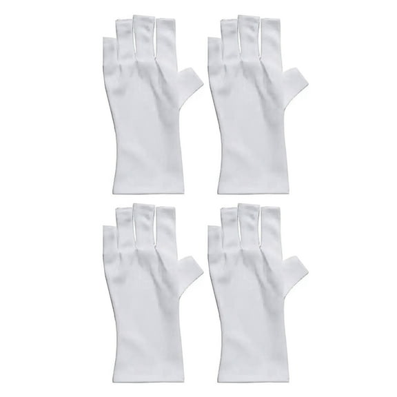 Soumake 1/2 Pairs Cotton Moisturizing Gloves for Dry Hands Fingerless Soothing Hydrating Touchscreen Gloves for Spa Men Women