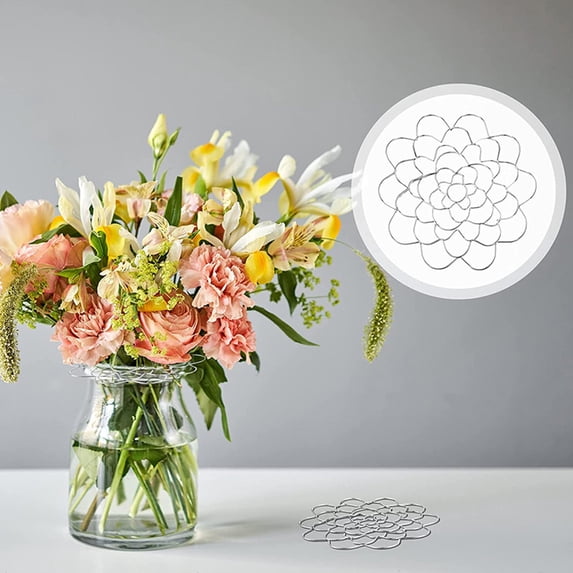 Soumake 1/3/4Pcs Flower Holder Stainless Steel Flower Arrangement Holder Reusable Flower Arranging Tool For Home