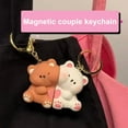 thumbnail image 1 of Soumake 1 Pair Couple Keyring Pendant Cartoon Bear Hug Theme Pendant Keychain Magnetic Design Keychain Bag Decoration Birthday Gift, 1 of 7