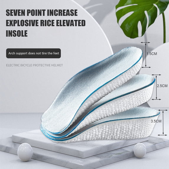 Soumake 1 Pair Sponge Insole Orthopedic High Insole Height Increase Arch Support Shoe Inserts For Women And Men