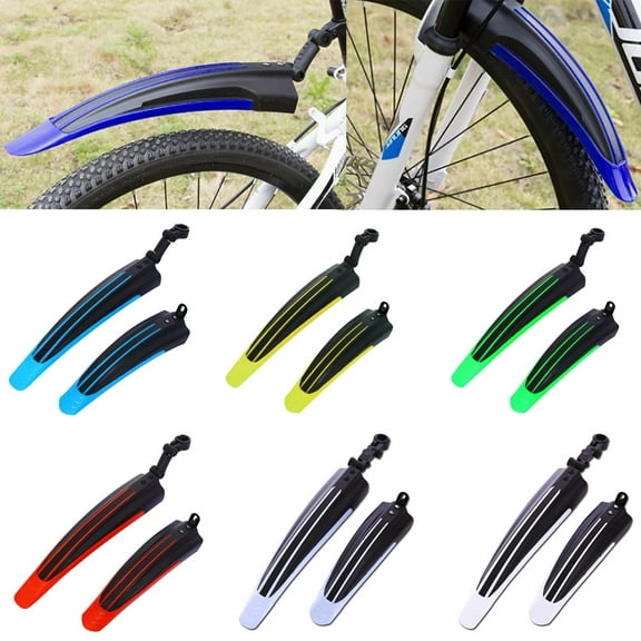 Soumake 1 Pair Stylish Mtb Bicycle Front Rear Mudguard Mountain Bike Plastic Fenders Set Practical