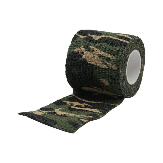 Soumake 1 Roll Camouflage Tape Anti-Scratches Self-Adhesive Widely Applied Military Camo Stretch Bandage Tape For Outdoor Practical