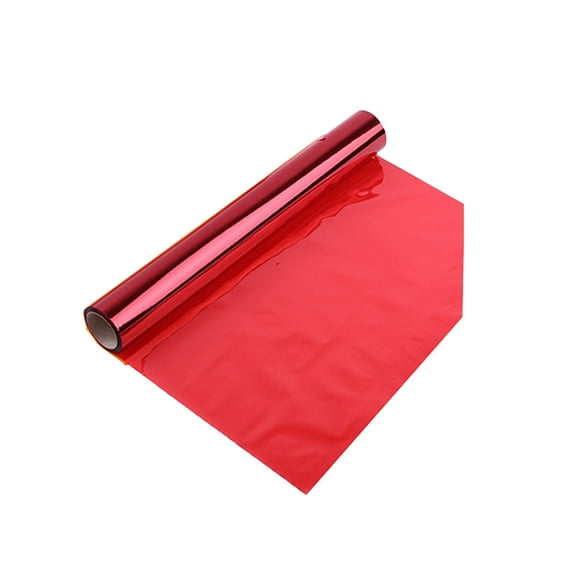 Soumake 1 Roll Decorative Bright Color Cellophane Wrap Roll Plastic Visual Effect Cellophane Roll for Party