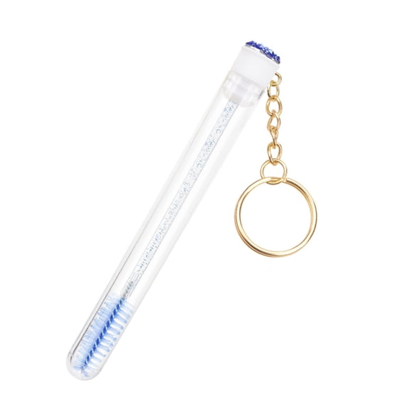 Soumake 1 Set Eyelash Brush with Rhinestone Buckle Fashion Special Pipe Cosmetic Tool Plastic Faux Crystal Eyelash Brush for Female