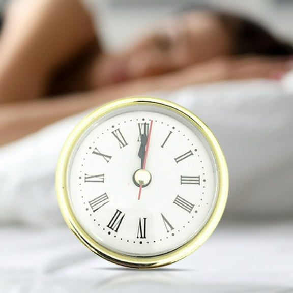 Soumake 1 Set Insert Quartz Clock Eye-catching High Durability Plastic Mini Quartz Movement Clock Supplies for Home