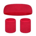 thumbnail image 1 of Soumake 1 Set Sports Sweat Bands Three piece Set for Women Men Sweat absorbing Breathable Head & Wrist Soft Elastic, 1 of 5
