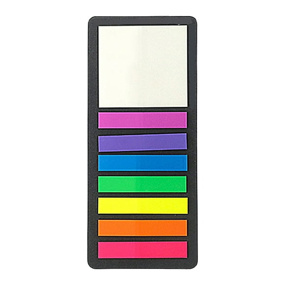 Soumake 1 Set Sticky Labels Self Adhesive Waterproof PVC Fluorescent Arrow Flag Tabs Colored Sticky Notes Birthday Gift