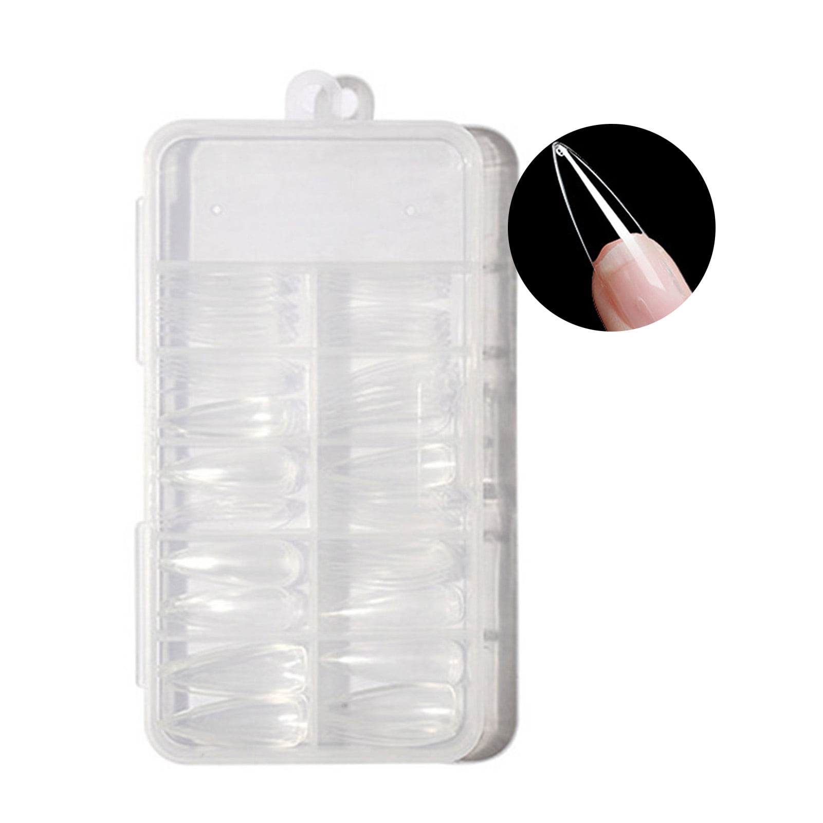 Soumake 100-Pack Fake Nails – Water-Drop, T-Shaped, Ultra-Thin, Short ...