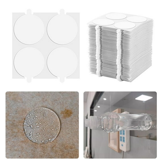 Soumake 100Pcs Adhesive Dots Sticky Clear Tape Dots Sticker Waterproof Strong Stickiness Double Sided Removable Adhesive Dots