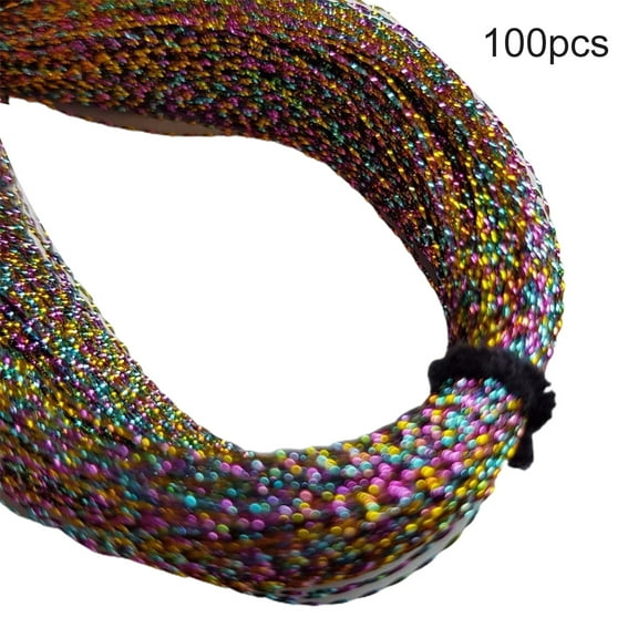 Soumake 100Pcs Fly Tying Material Fishing Tackle Lure Hook Lines Feather Accessories Practical